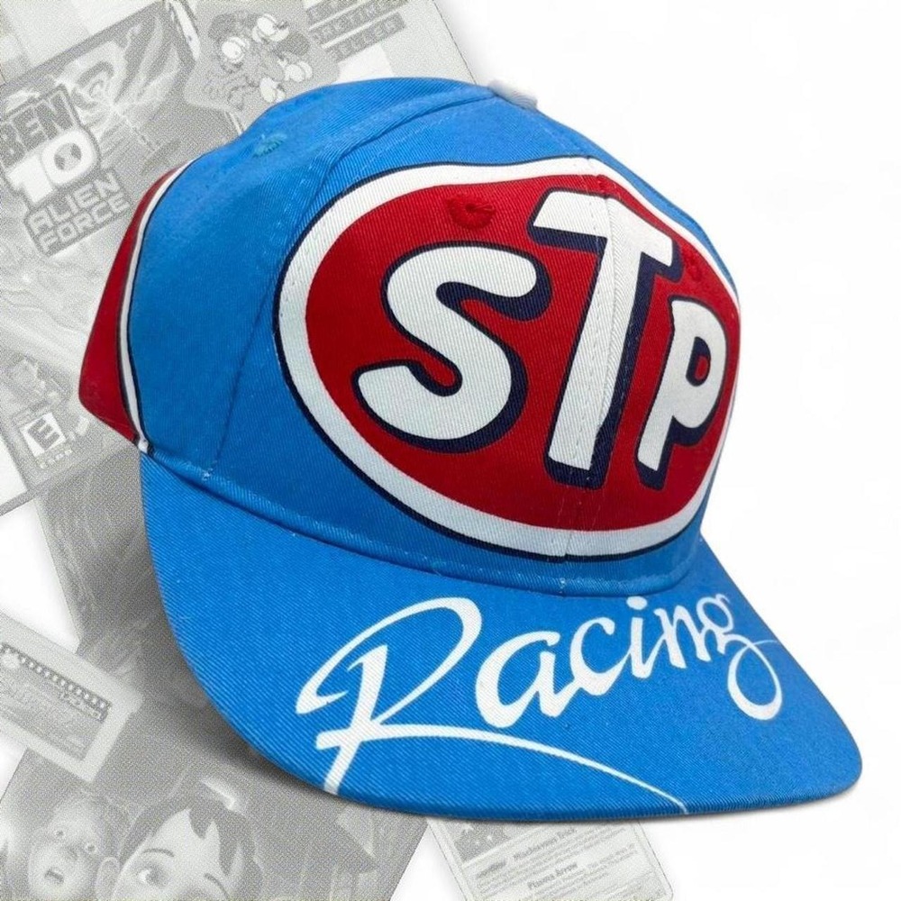 Vintage 90’s NWT Richard Petty STP Racing Nascar Graphic Snapback AOP Hat